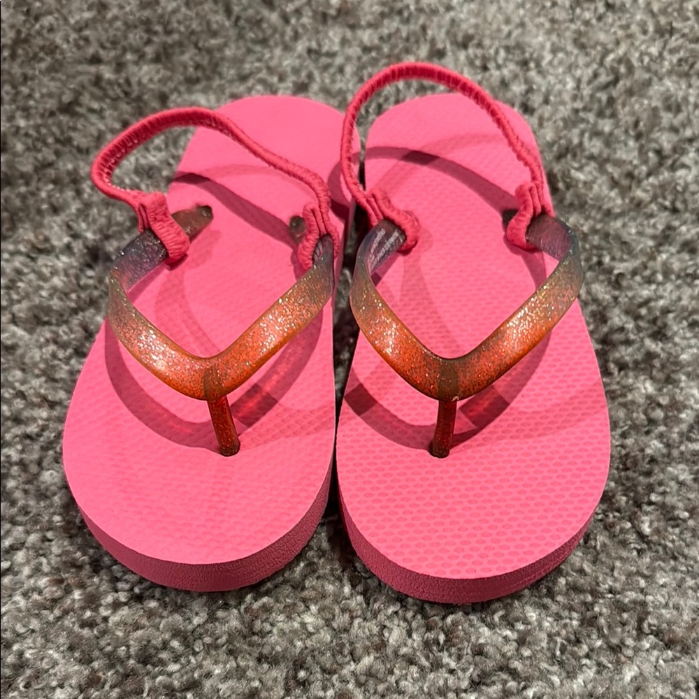 Target Pink and Orange Kids Flip Flops